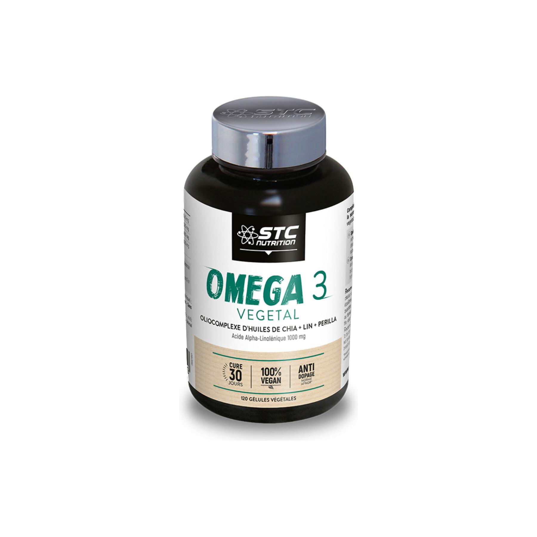 Oliocomplexe d'huiles de chia + lin + perilla omega 3 vegetal STC Nutrition - 120 capsules