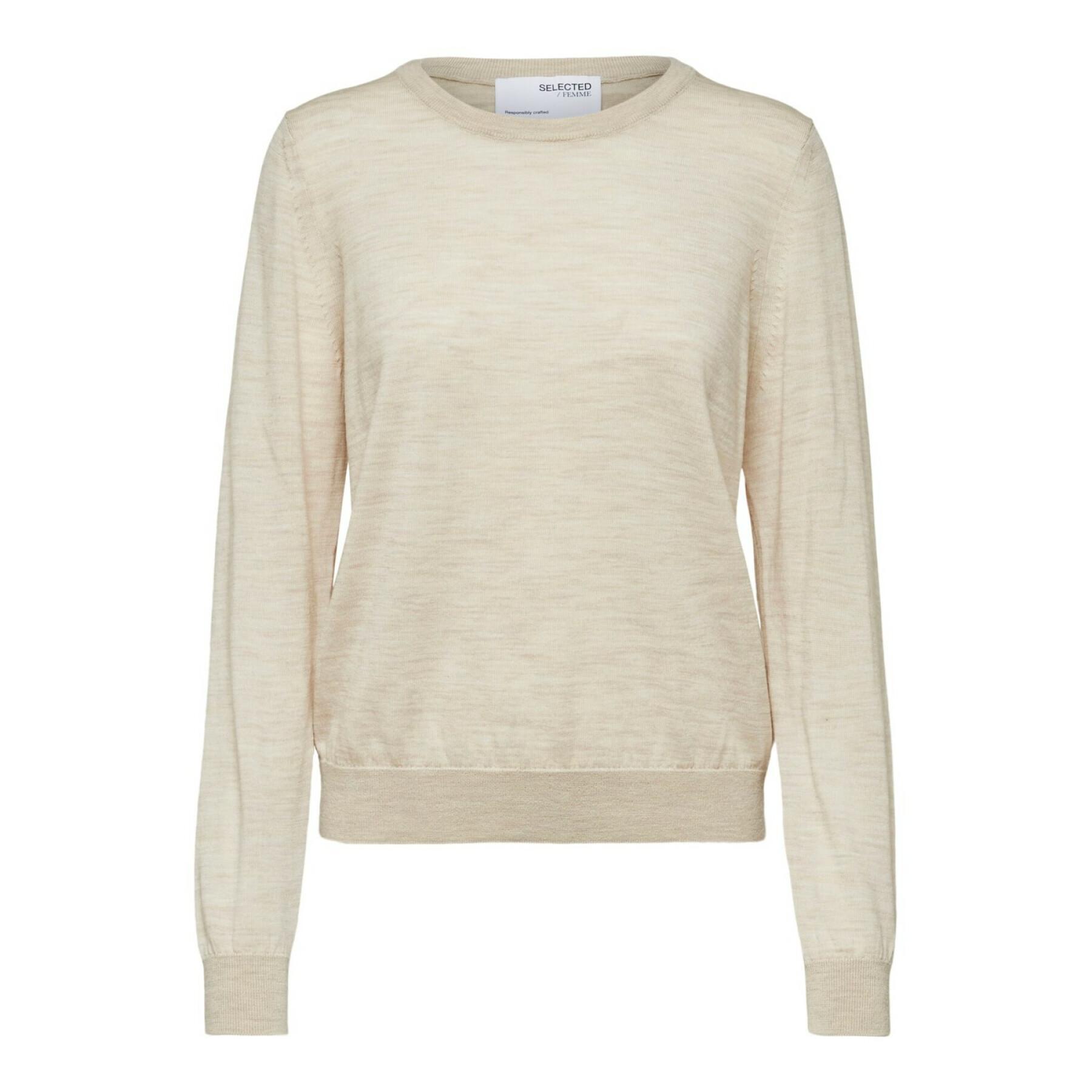 Pull col rond femme Selected Magda