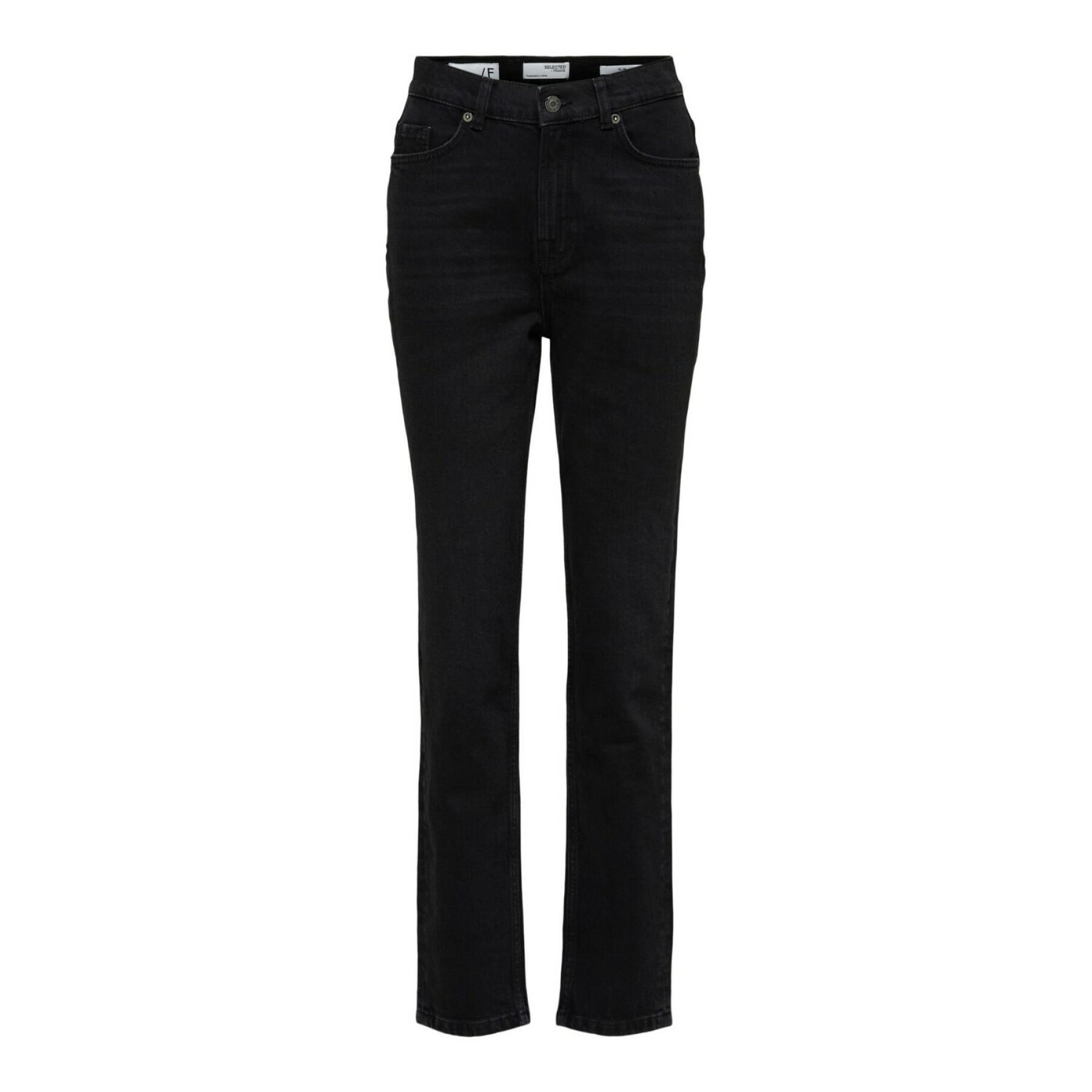 Jeans slim taille haute femme Selected Amy beauty