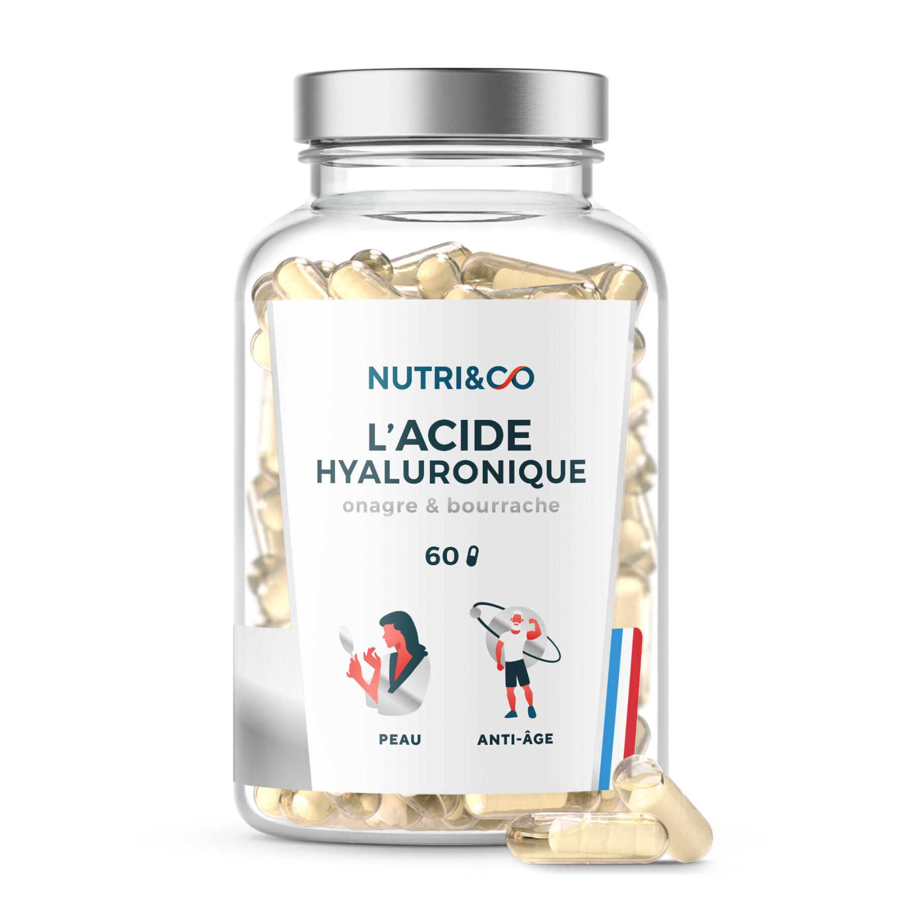 Complément Alimentaire Acide Hyaluronique Onagre + Bourrache - 60 gélules – Nutri&Co
