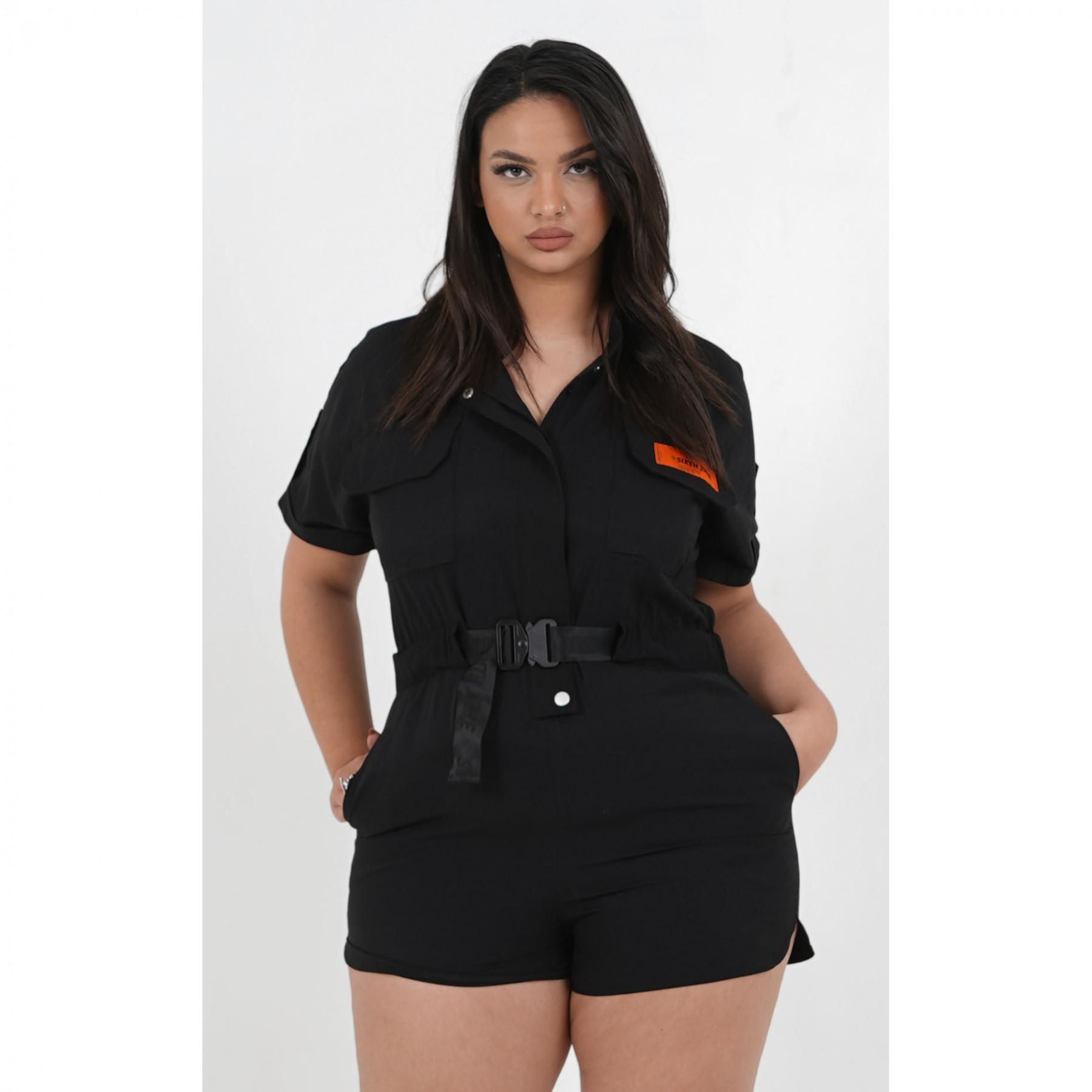 Combishort femme Sixth June plus size utility overall