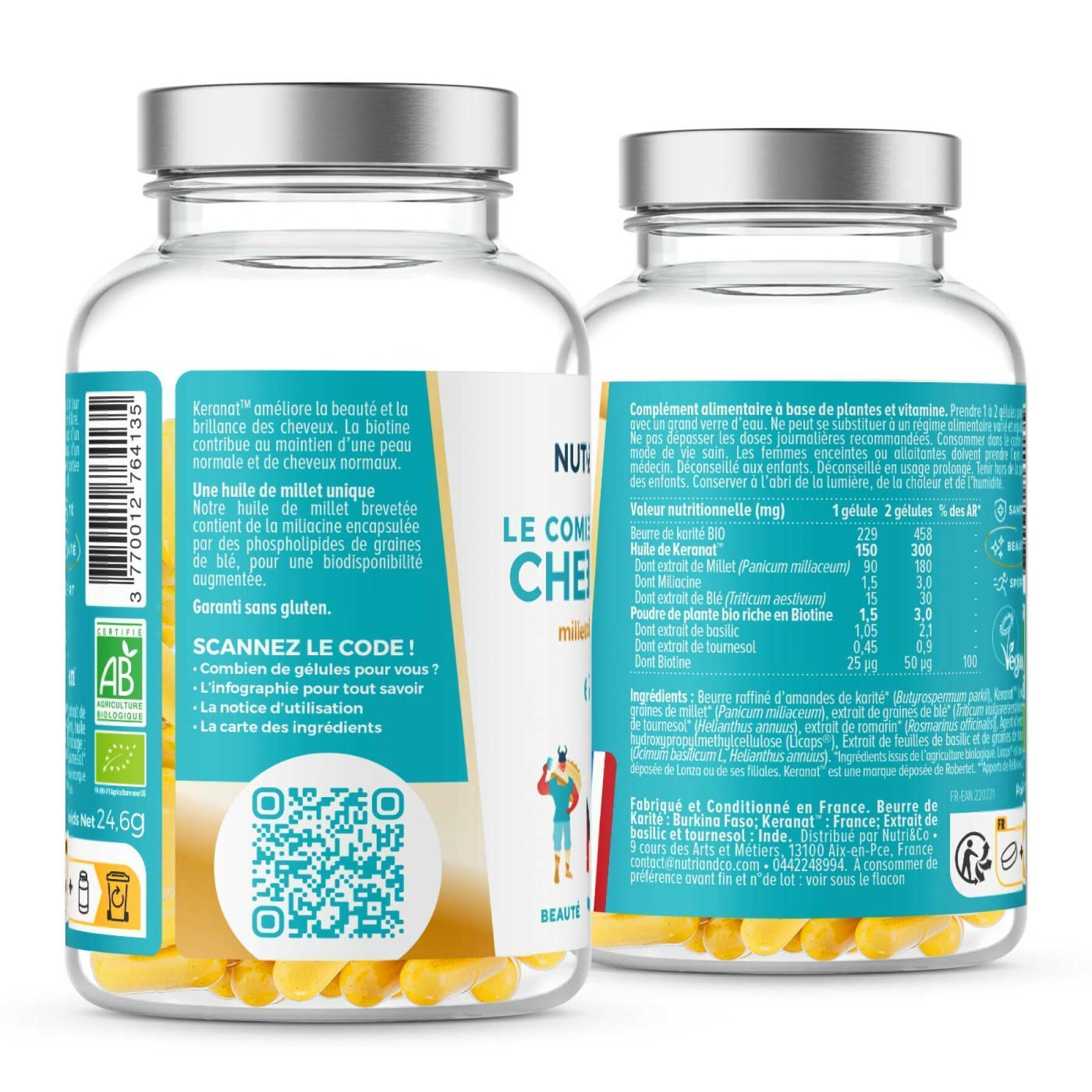 Complément Alimentaire Biotine Végétale - 60 gélules – Nutri&Co