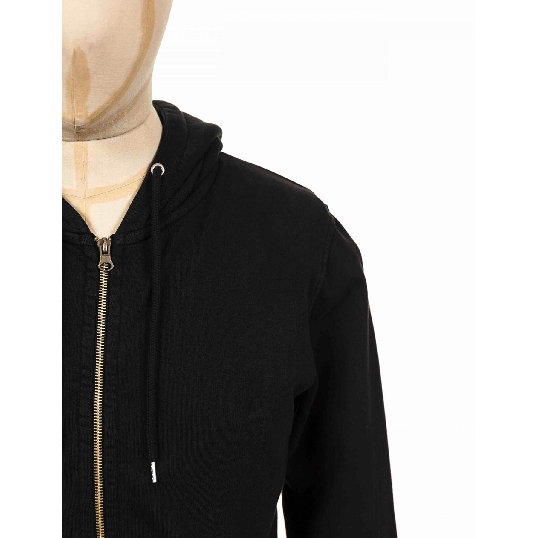 Sweatshirt à capuche zippé Colorful Standard Classic Organic deep black