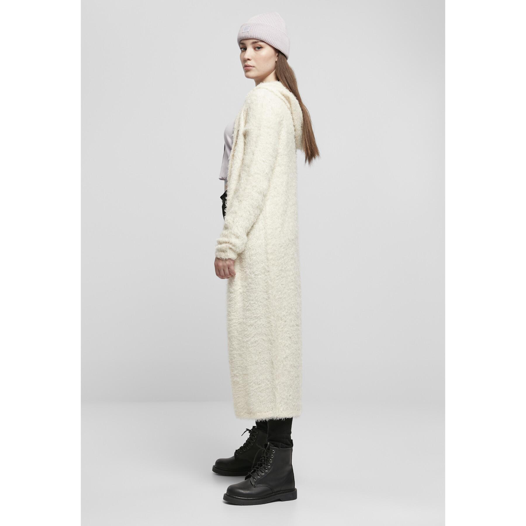 Cardigan long femme Urban Classics hooded feather-grandes tailles