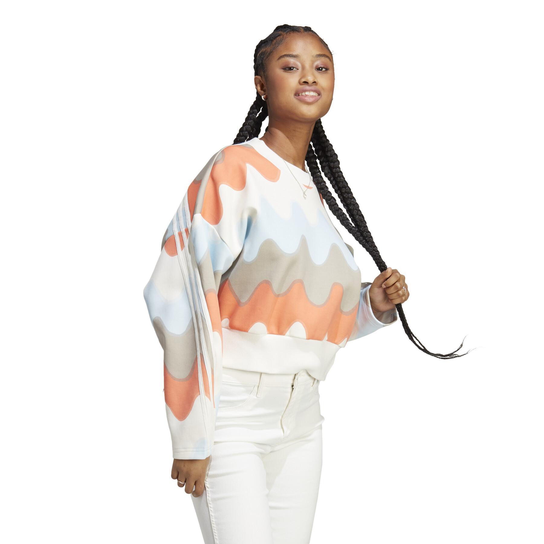 Sweatshirt femme adidas Marimekko Future Icons 3-Stripes