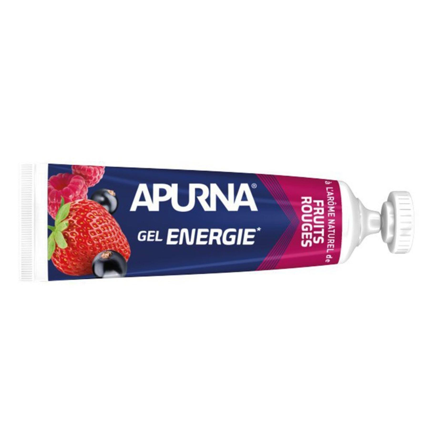 Lot de 5 gels énergétique longue distance fruits rouges +2h d'efforts Apurna