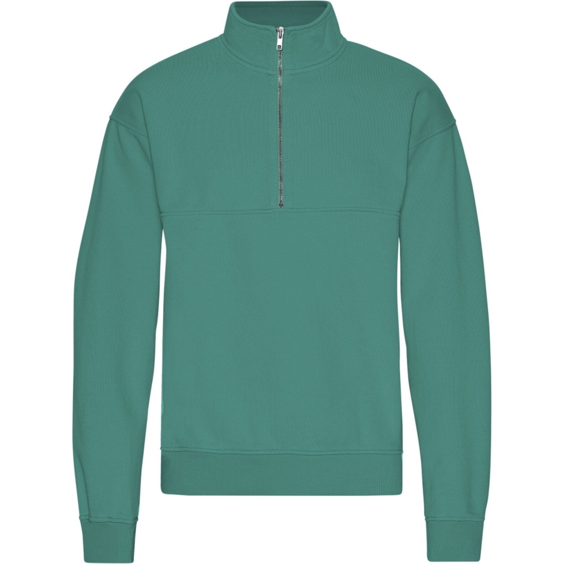 Sweatshirt 1/4 zip Colorful Standard Organic Pine Green