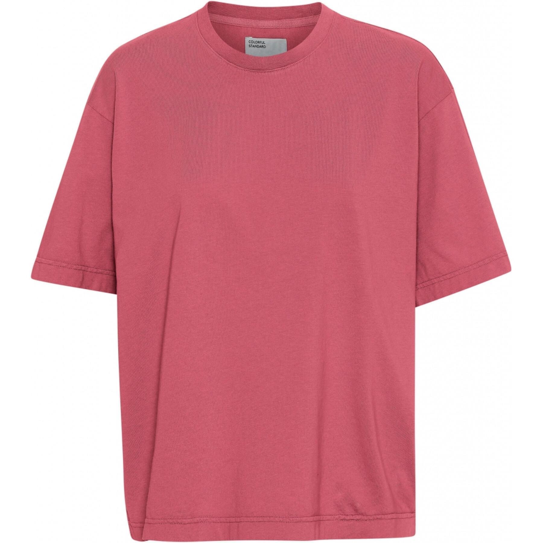 T-shirt femme Colorful Standard Organic oversized raspberry pink