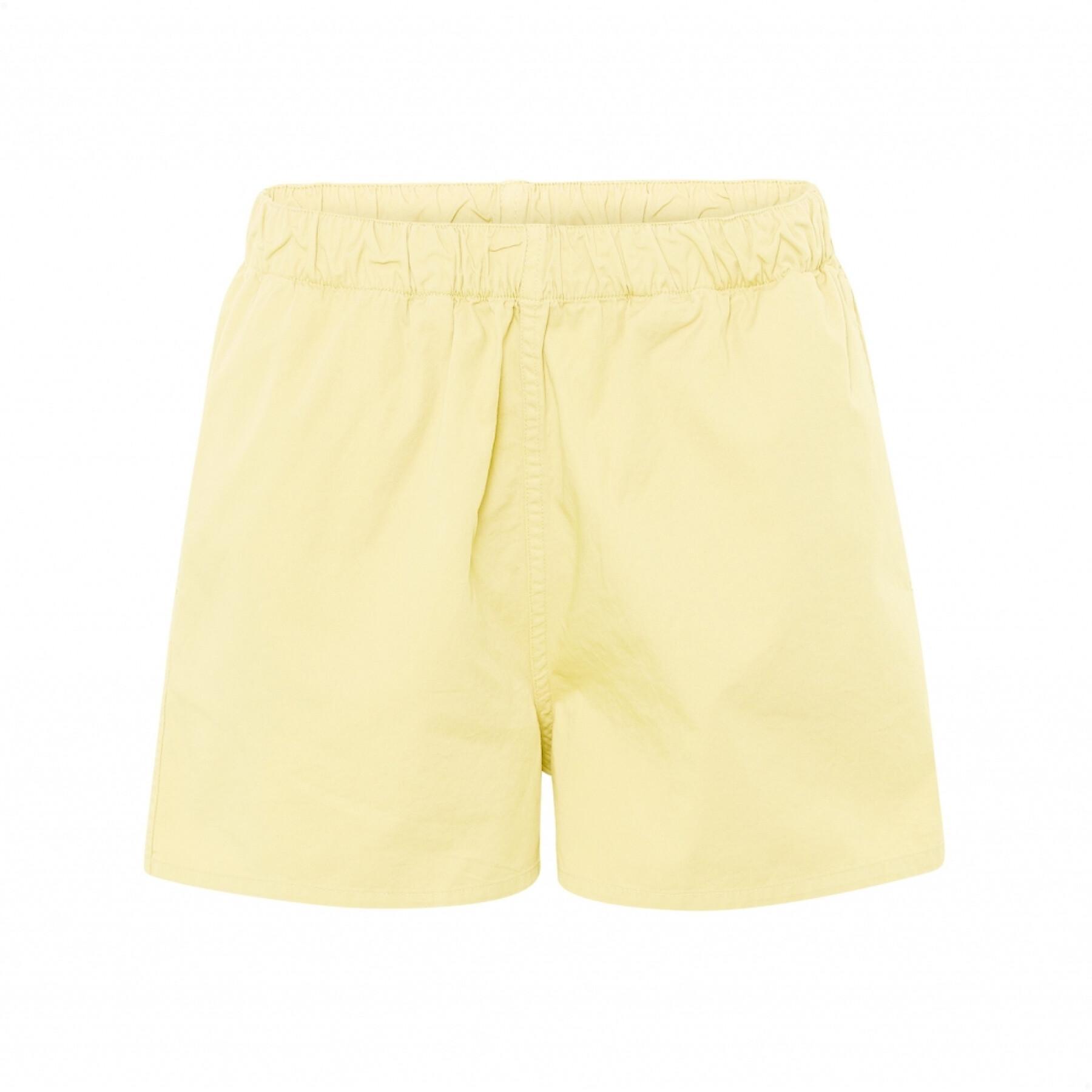Short en twill femme Colorful Standard Organic soft yellow