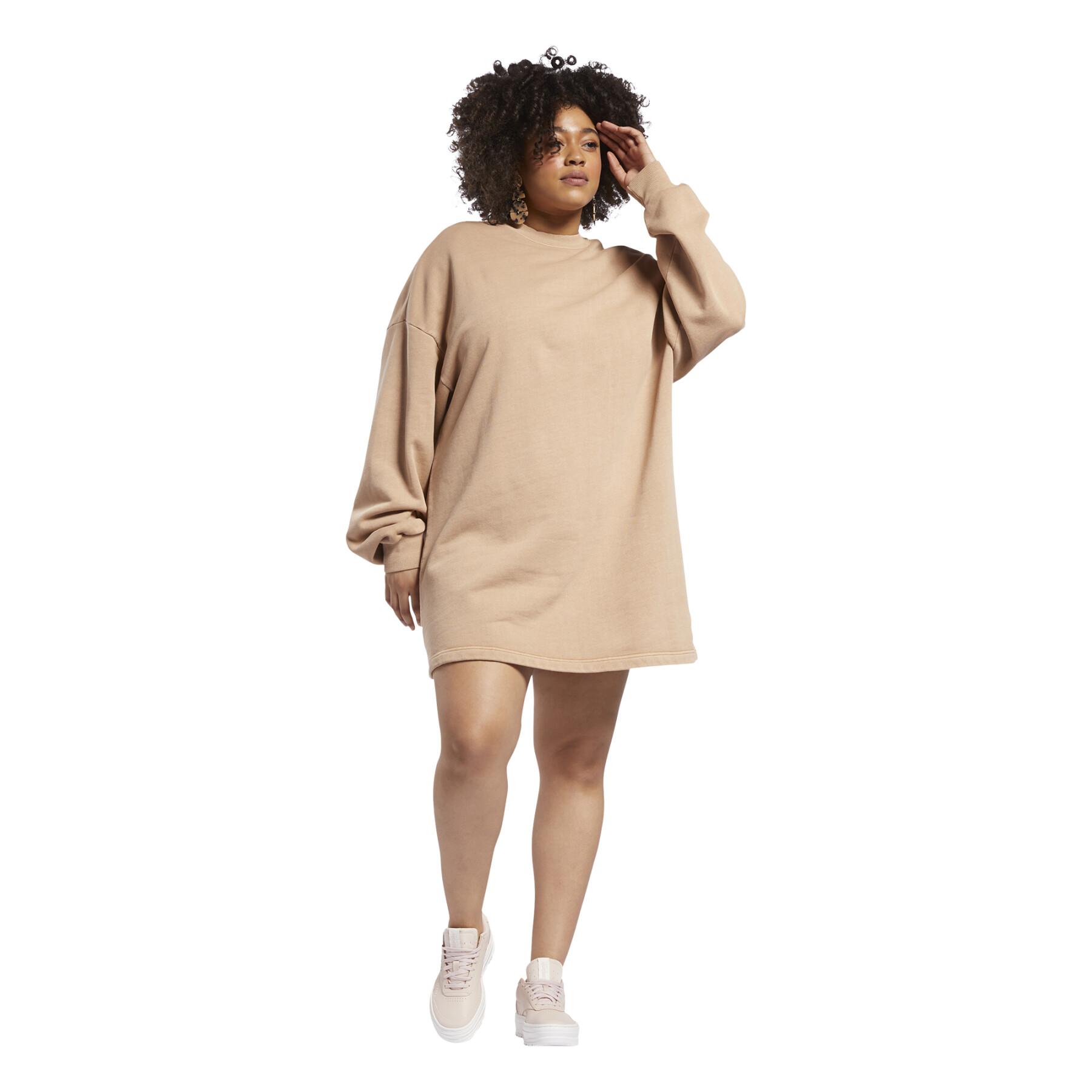 Robe sweat col rond grandes tailles femme Reebok