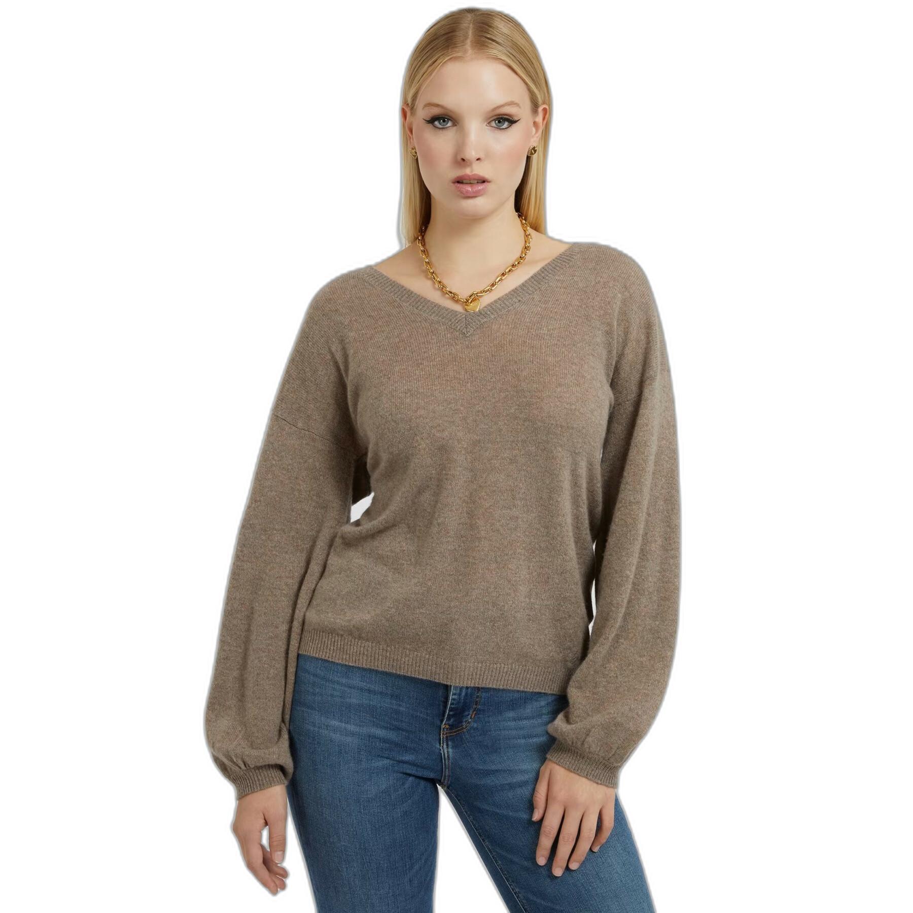 Pull manches longues col V femme Guess Ginette