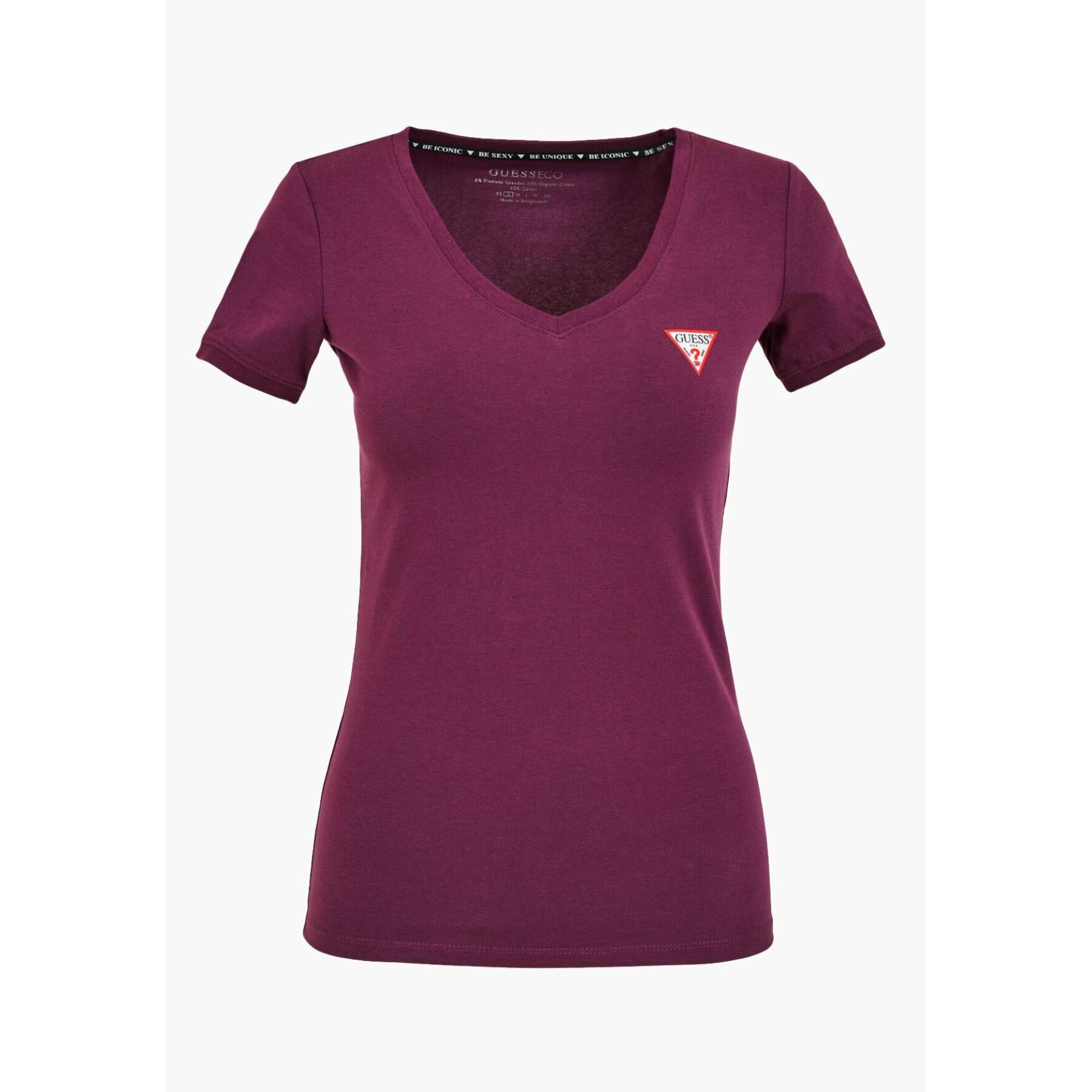 T-shirt col V femme Guess Mini Triangle
