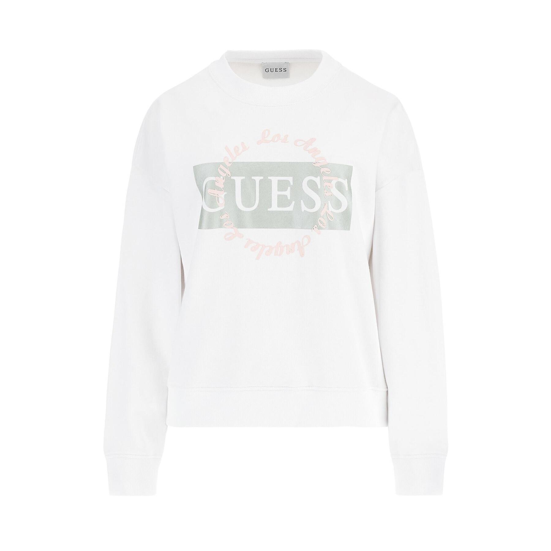 Sweatshirt col rond femme Guess Round Logo