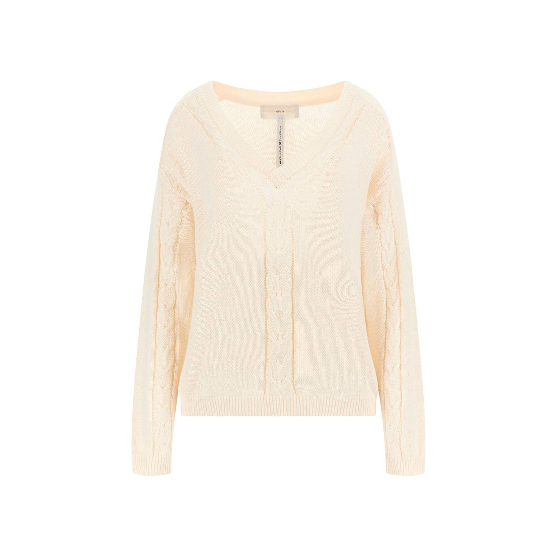 Pull col V femme Guess Lucie