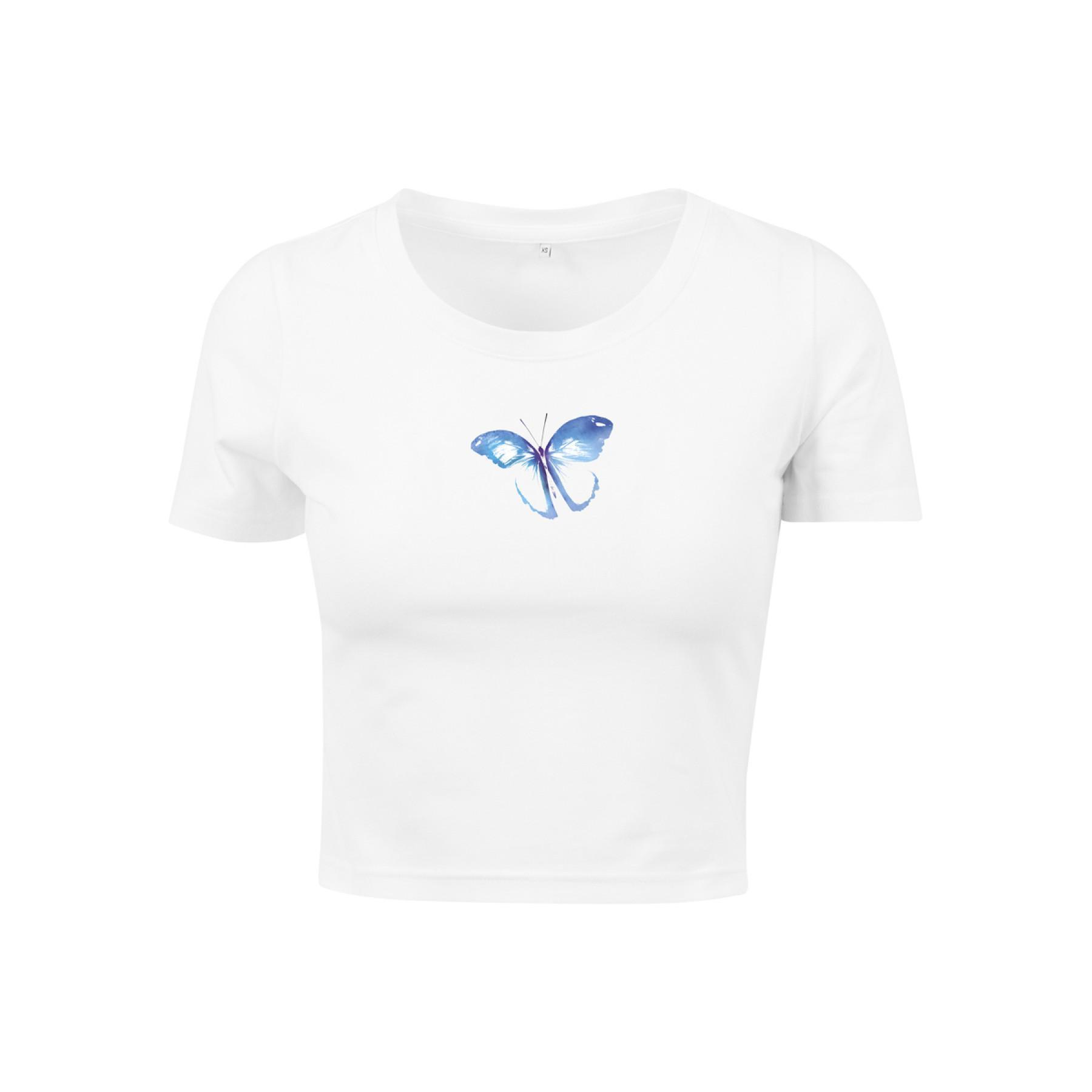 T-shirt femme Mister Tee butterfly cropped