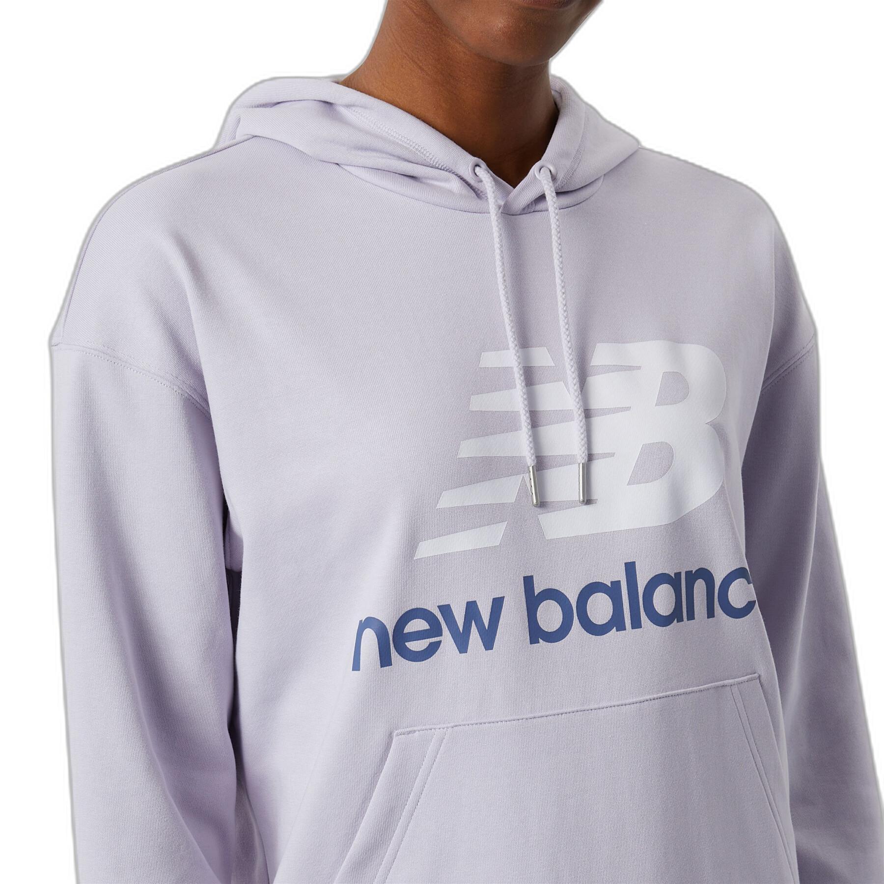 Sweatshirt à capuche femme New Balance Essentials Stacked Logo