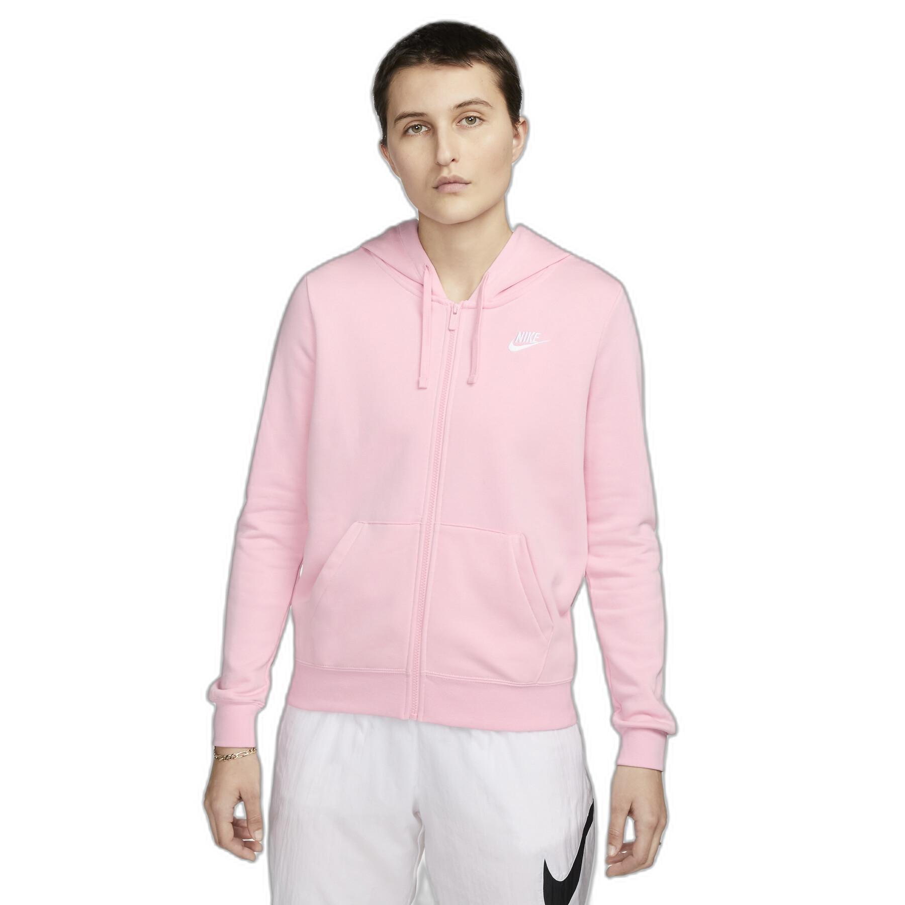 Sweatshirt à capuche full zip femme Nike Club Fleece STD