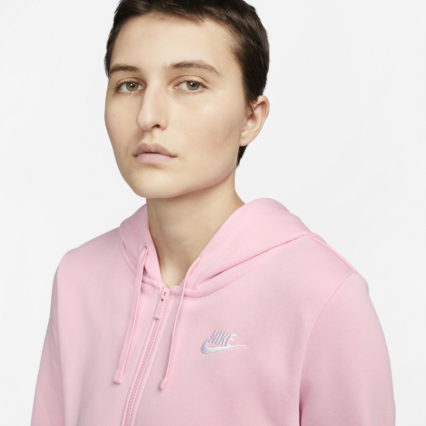 Sweatshirt à capuche full zip femme Nike Club Fleece STD