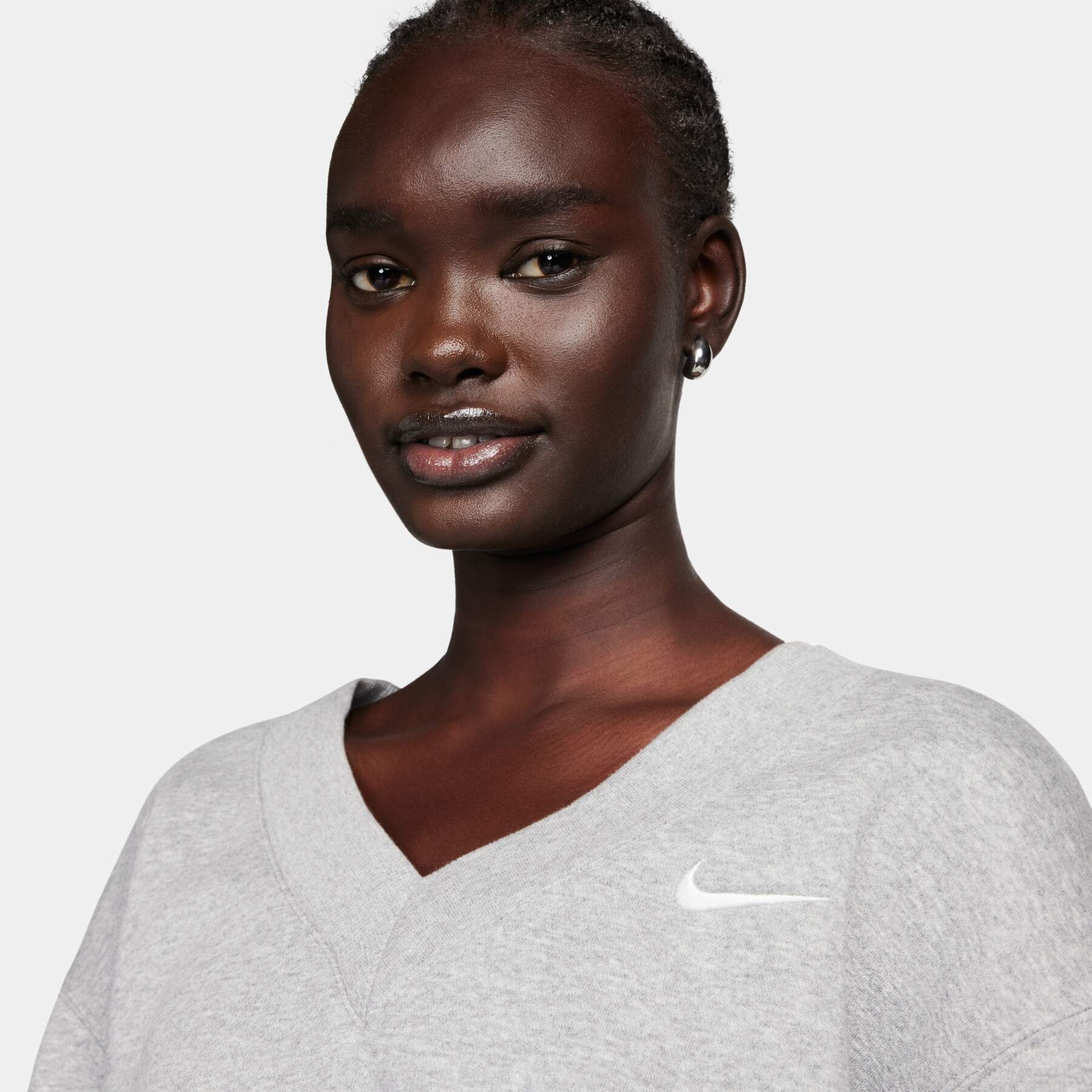 Sweatshirt court col en V femme Nike Phoenix Fleece