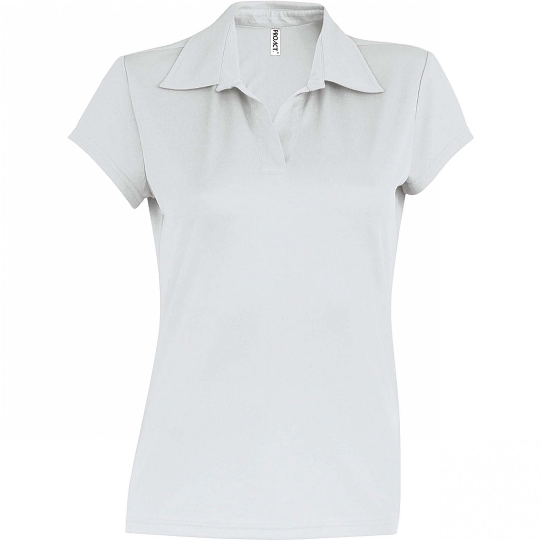 Polo femme manches courtes Sport Proact blanc