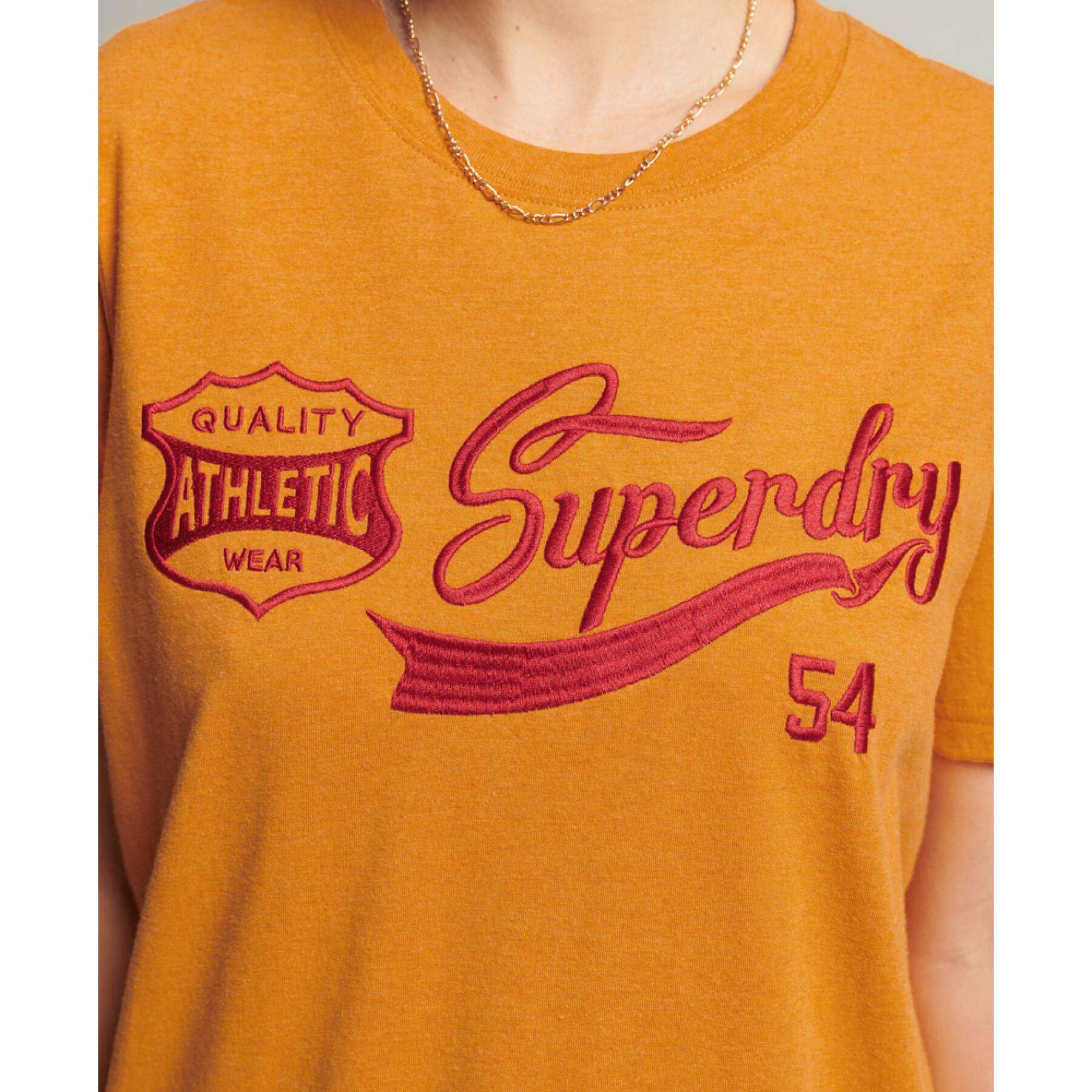 T-shirt femme Superdry Vintage Script Style College