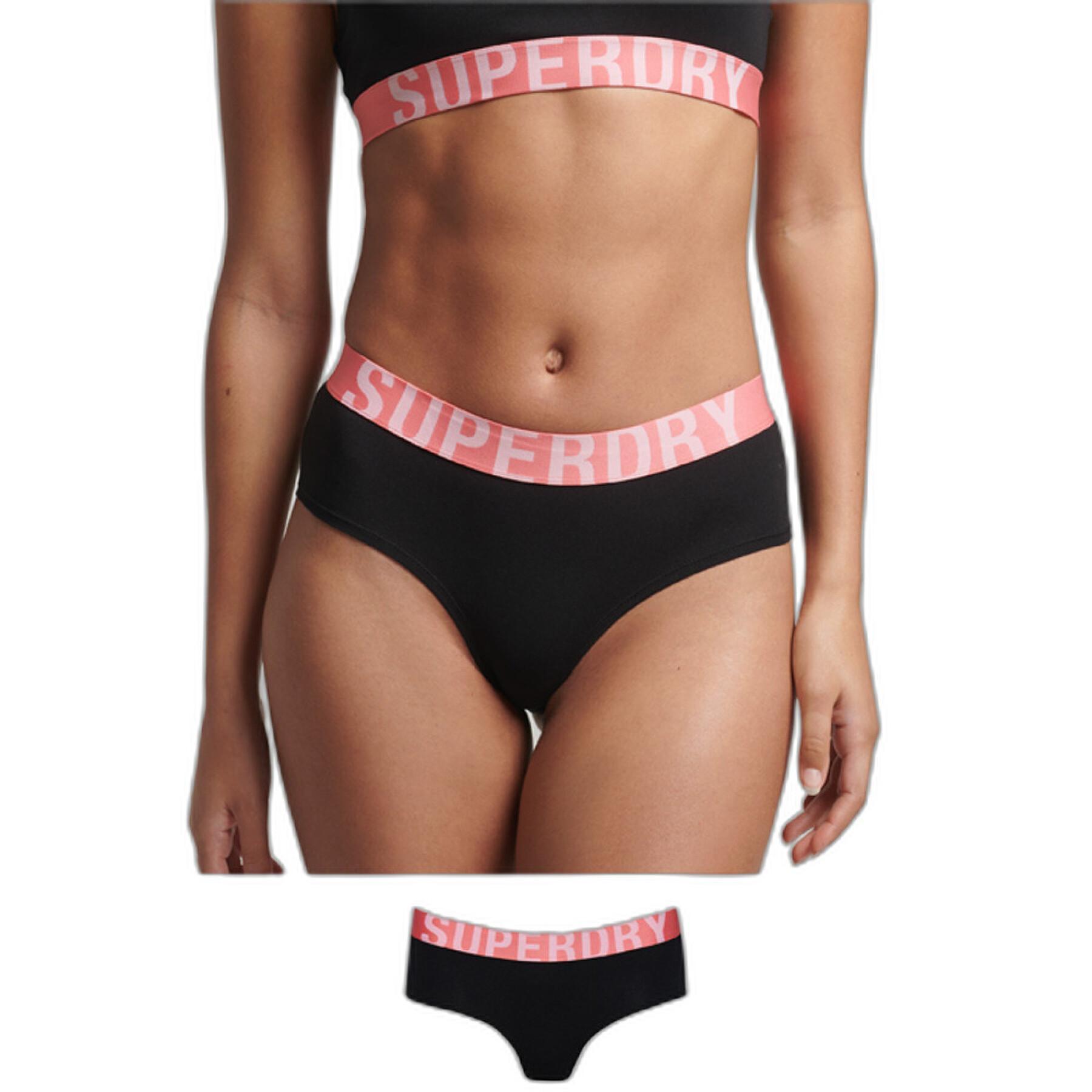 Culotte taille basse femme Superdry Large logo