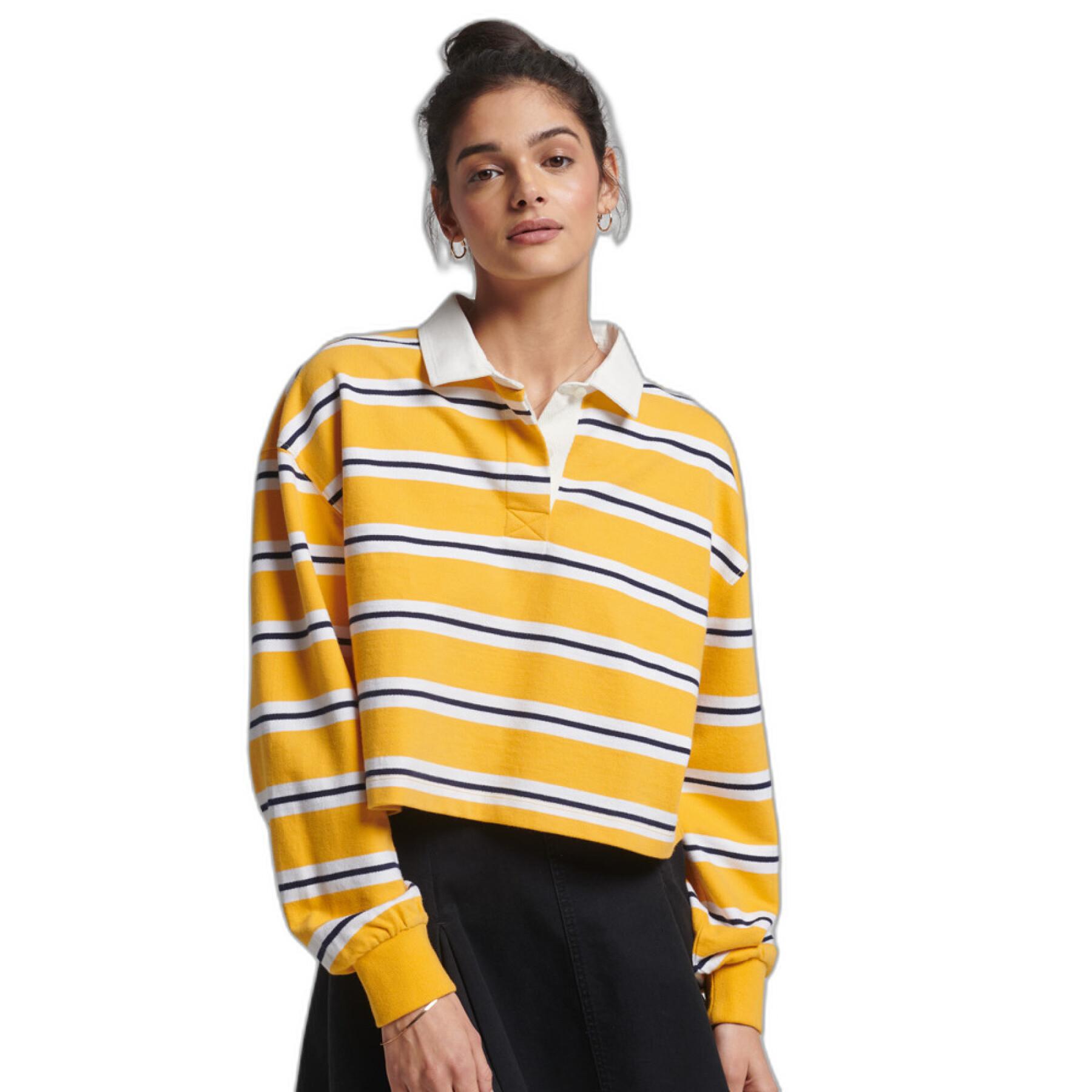 Polo court manches longues femme Superdry Vintage Rugby