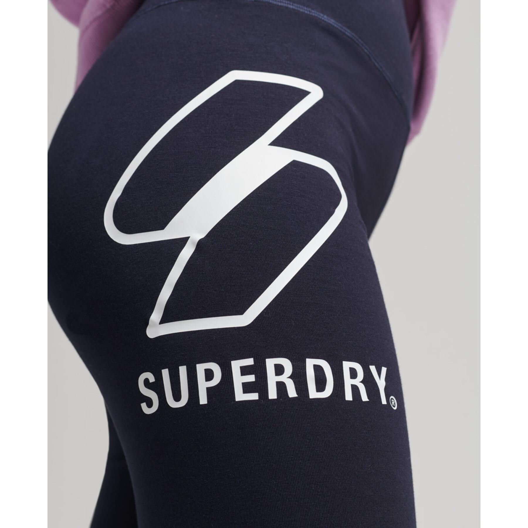 Short cycliste femme Superdry Sportstyle Logo