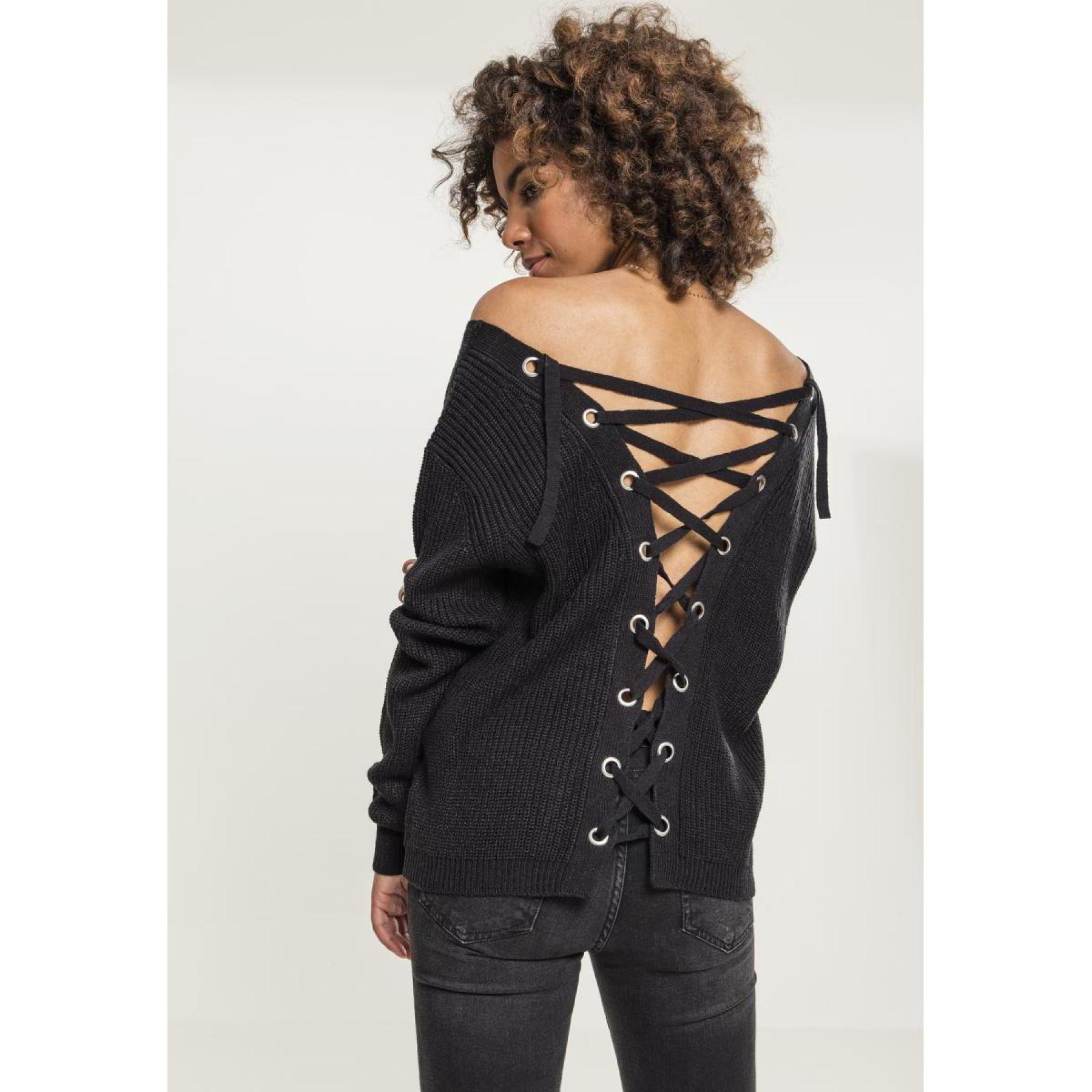 Sweatshirt femme Urban Classic back lace up
