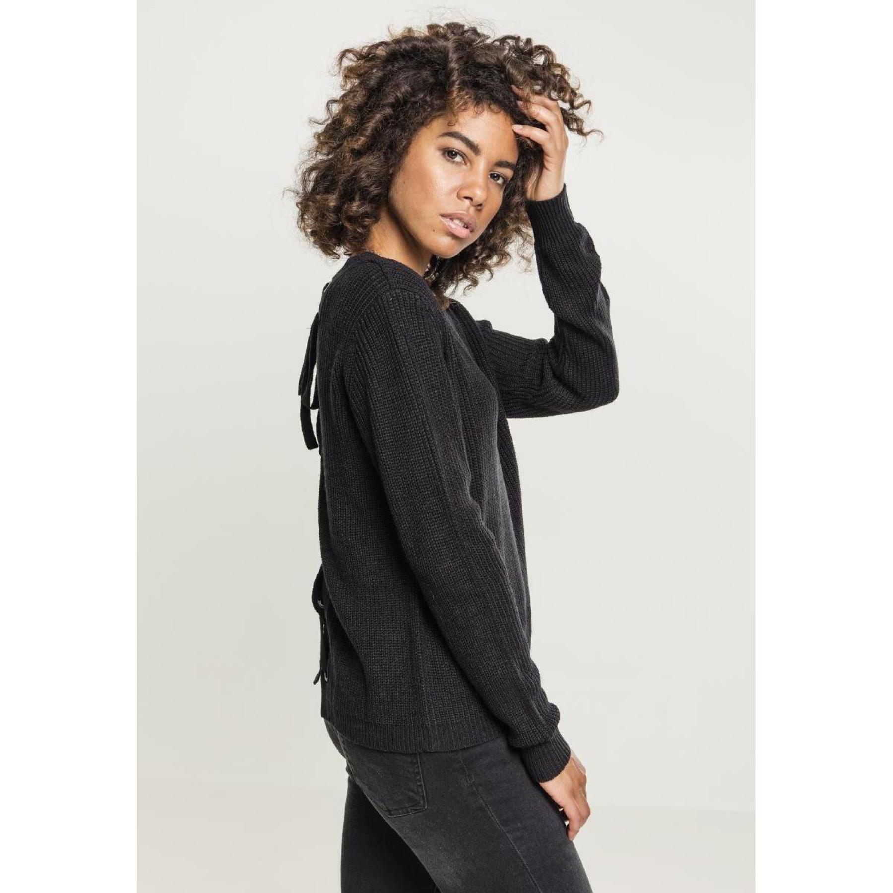 Sweatshirt femme Urban Classic back lace up