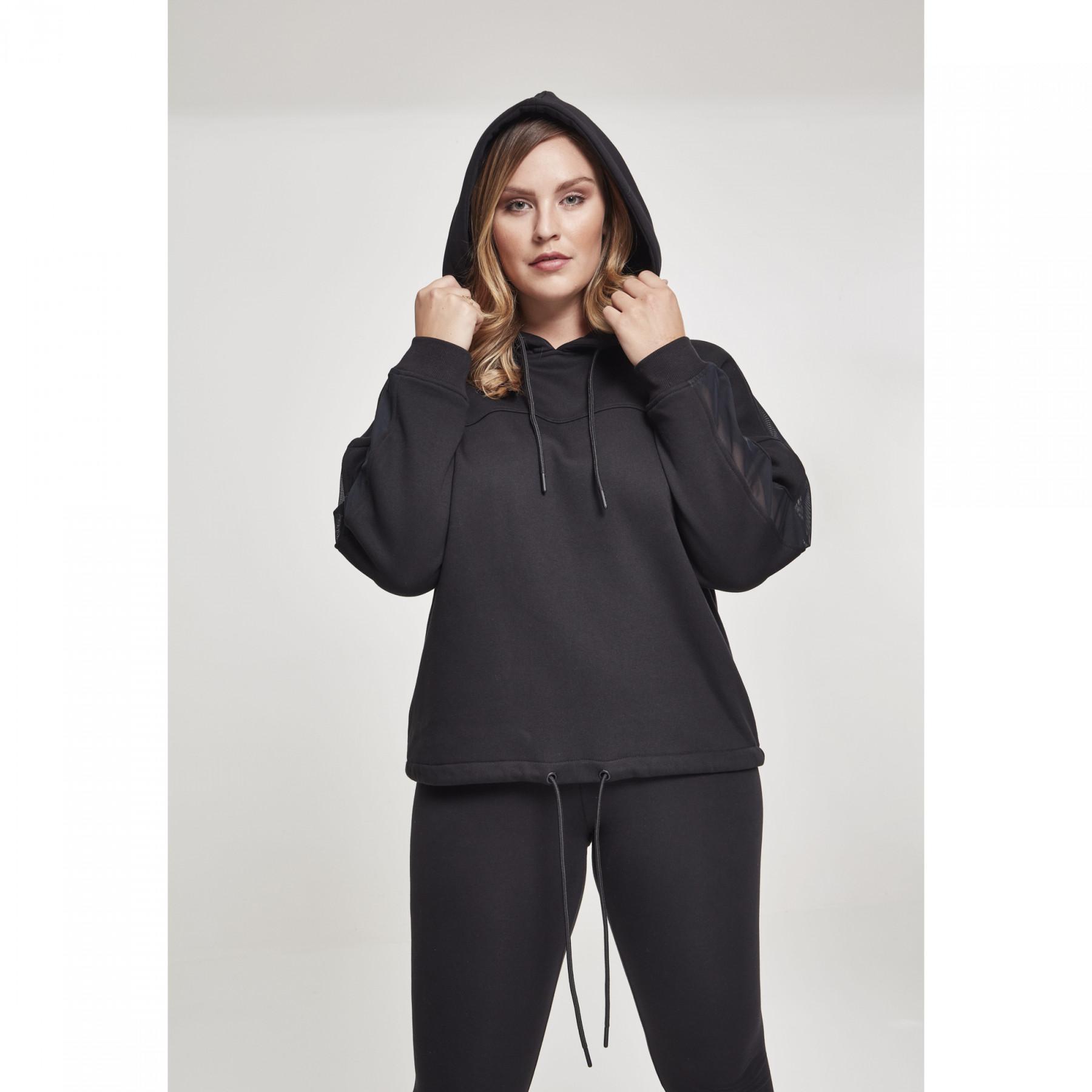 Sweatshirt à capuche femme Urban Classic oversized mesh inet