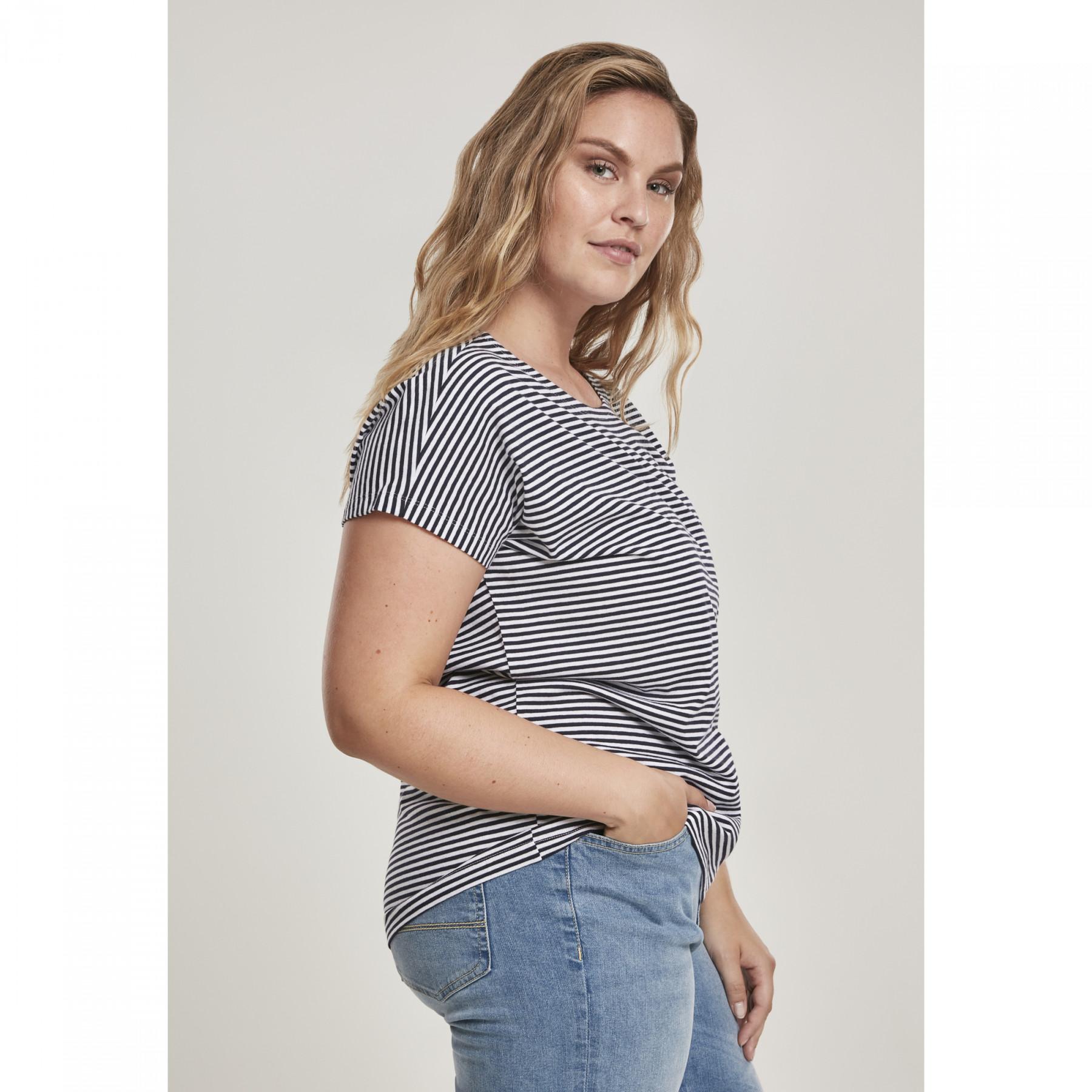 T-shirt femme grandes tailles Urban Classic yarn baby Stripe