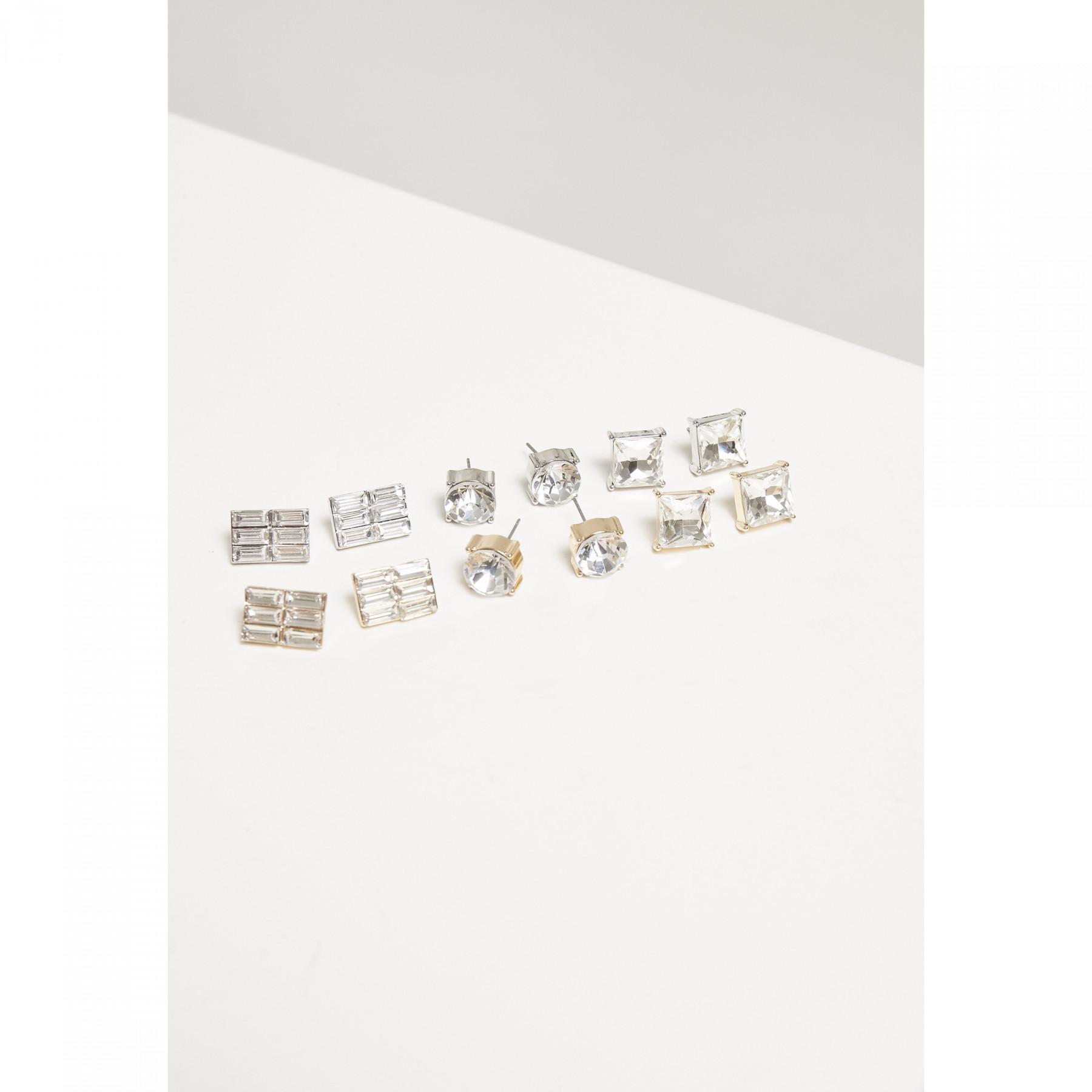 Boucles d'oreilles Urban Classics diamond (6paires)