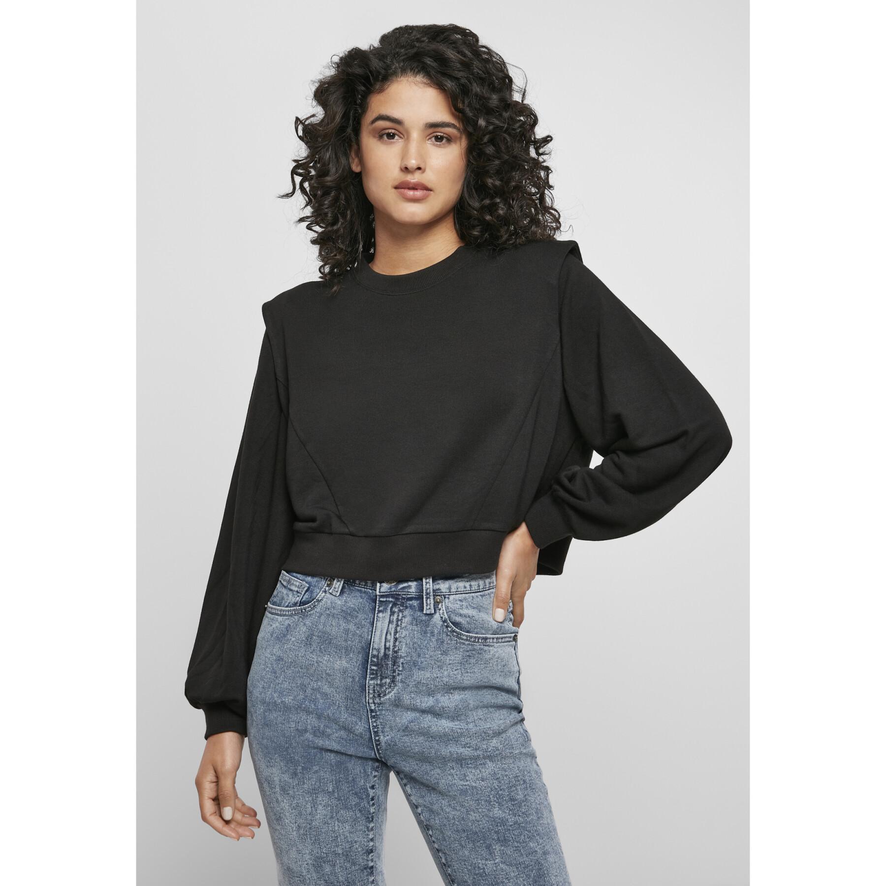 Sweatshirt col rond femme Urban Classics ded shoulder modal terry (Grandes tailles)