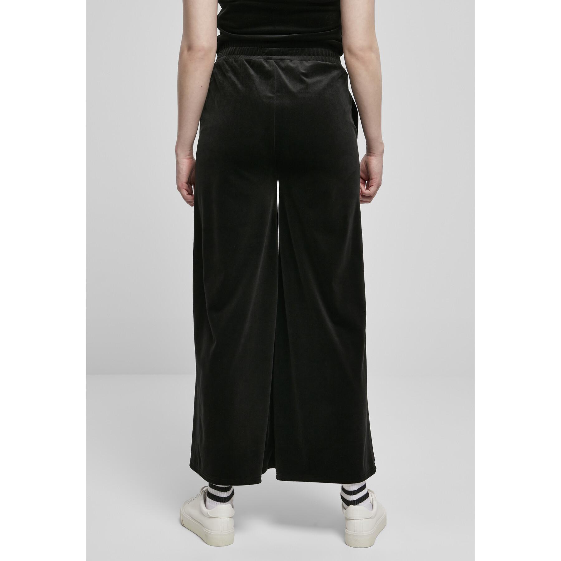 Pantalon femme grandes tailles Urban Classics high waist straight velvet