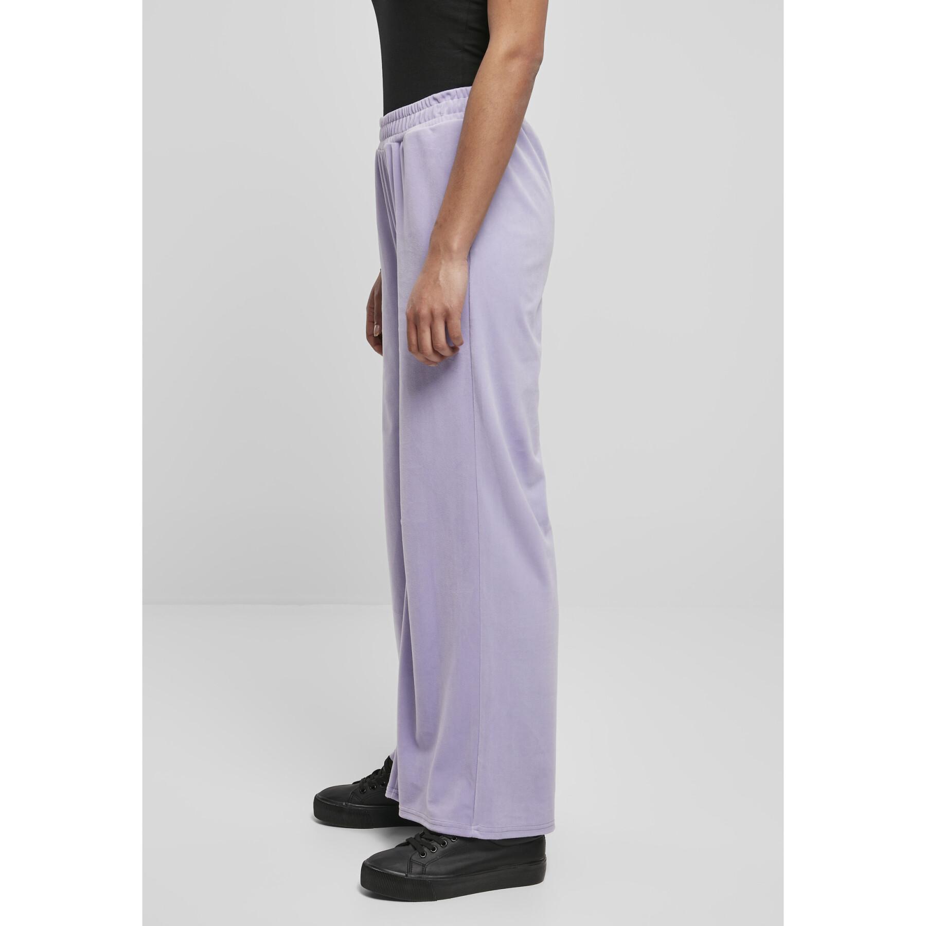 Pantalon femme Urban Classics high waist straight velvet (GT)