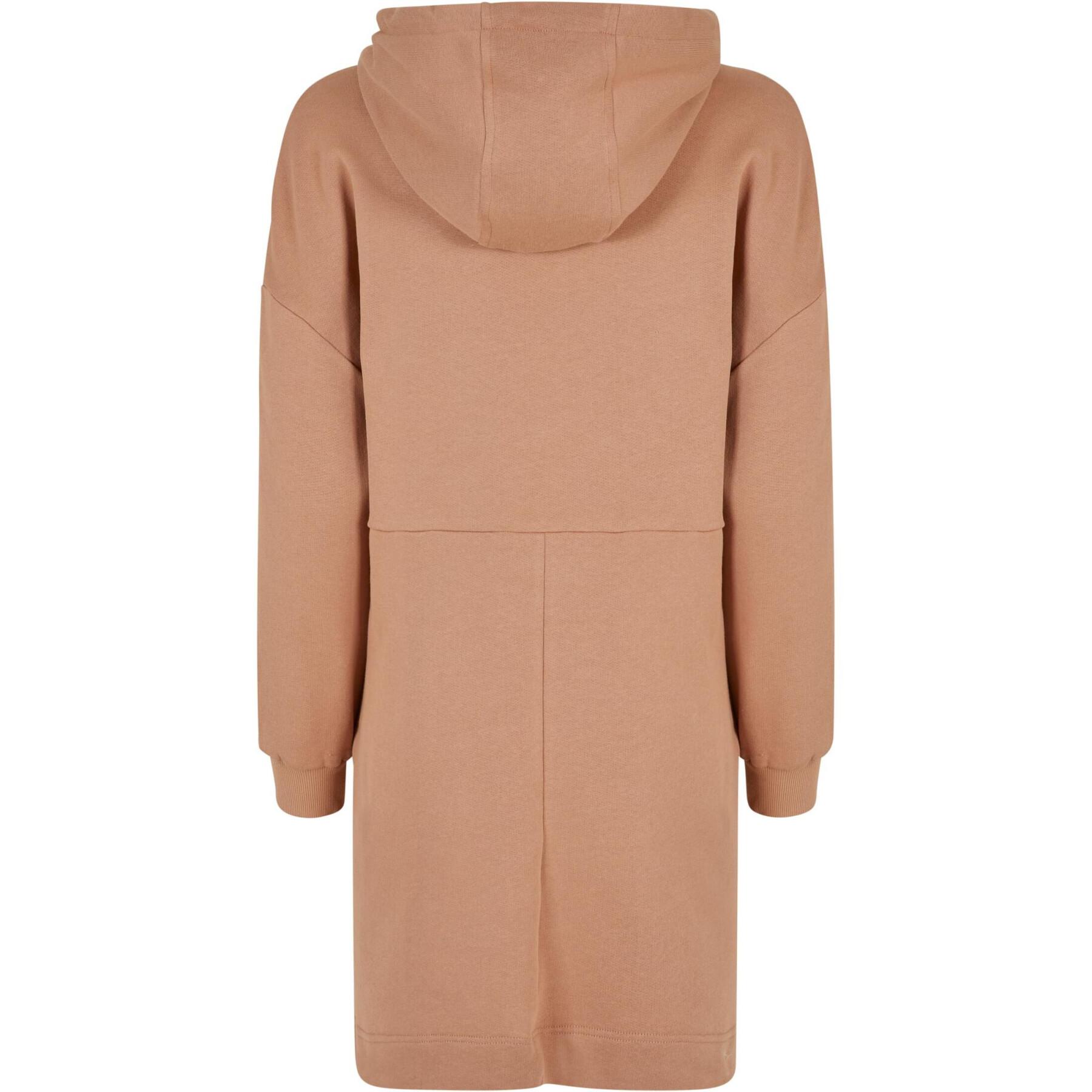 Robe sweat à capuche oversize grandes tailles femme Urban Classics Organic Terry