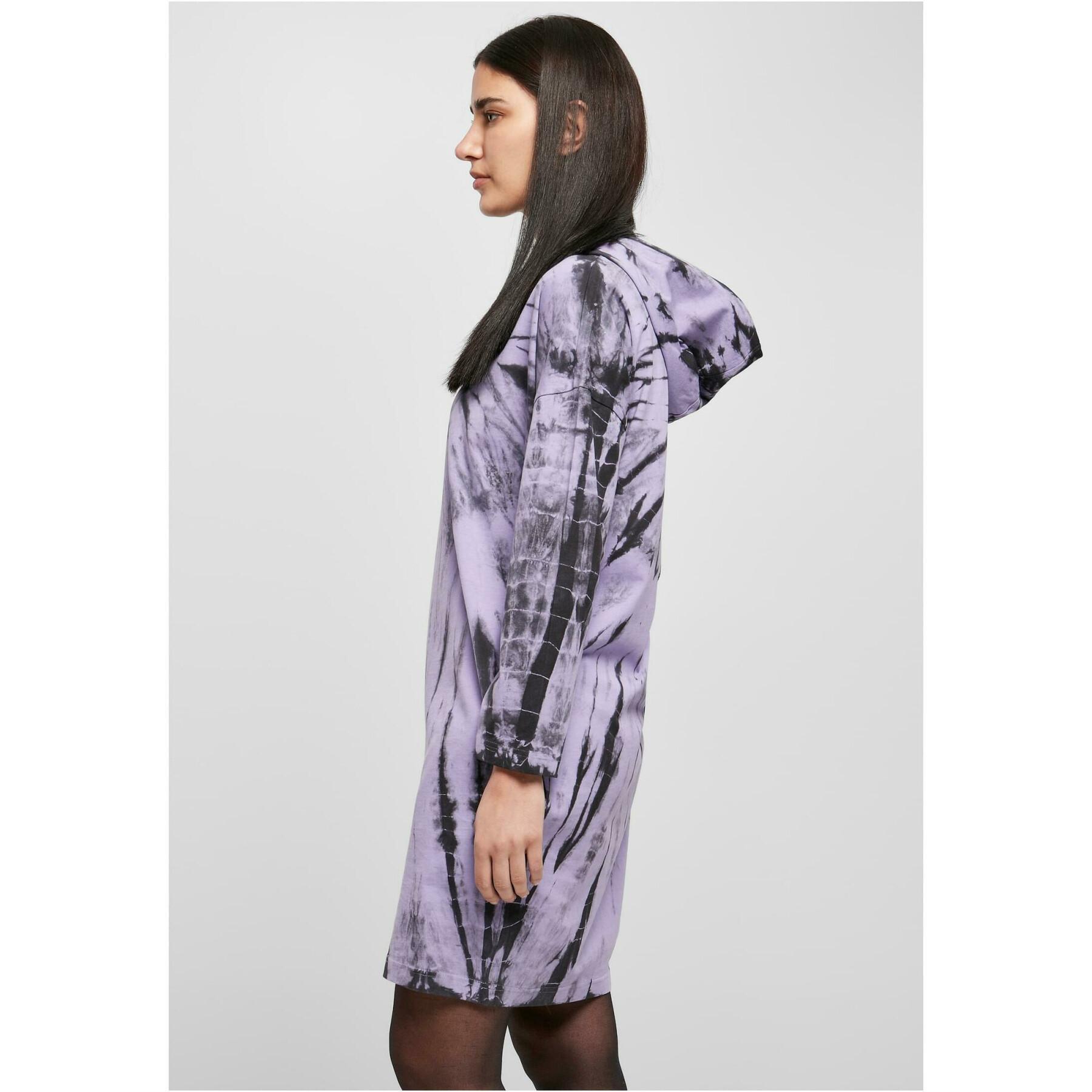 Robe à capuche femme Urban Classics Oversized tie dye GT