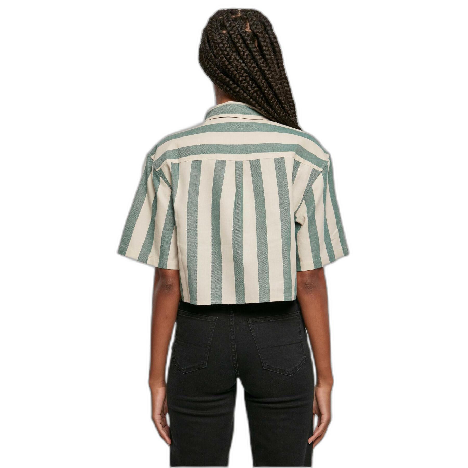 Chemise à manches courtes femme Urban Classics Oversized Stripe GT