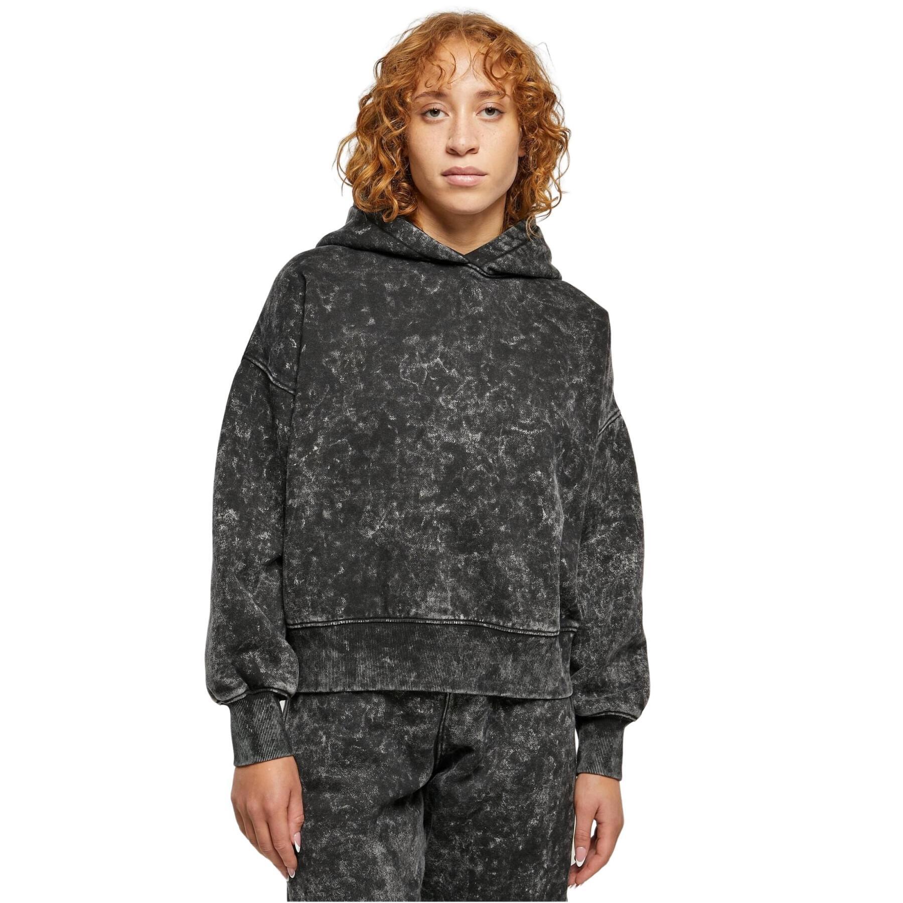 sweatshirt oversize à capuche femme grandes tailles Urban Classics Towel Washed