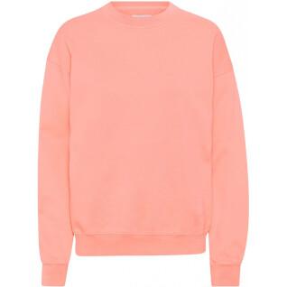 Sweatshirt col rond Colorful Standard Organic oversized bright coral