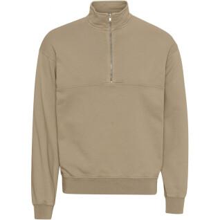 Sweatshirt 1/4 zip Colorful Standard Organic oyster grey