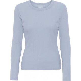 T-shirt côtelé manches longues femme Colorful Standard Organic powder blue