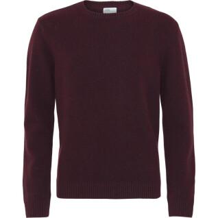 Pull col rond en laine Colorful Standard Classic Merino oxblood red