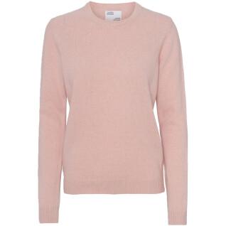 Pull col rond en laine femme Colorful Standard Classic Merino faded pink 2020 color
