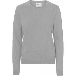 Pull col rond en laine femme Colorful Standard Classic Merino heather grey