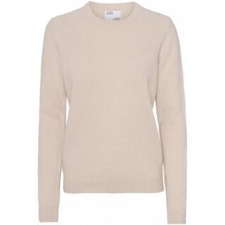 Pull col rond en laine femme Colorful Standard Classic Merino ivory white