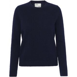 Pull col rond en laine femme Colorful Standard Classic Merino navy blue