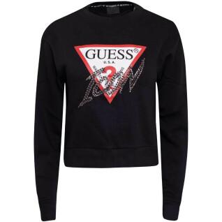Sweatshirt col rond femme Guess Icon