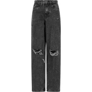 Jeans à jambe large femme Urban Classics Distressed 90's